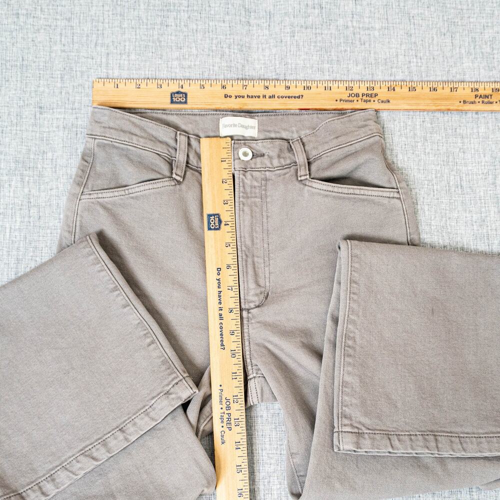 Favorite Daughter The Mischa High-Rise Wide-Leg Jeans in Soft Taupe 26 - Picture 6 of 12